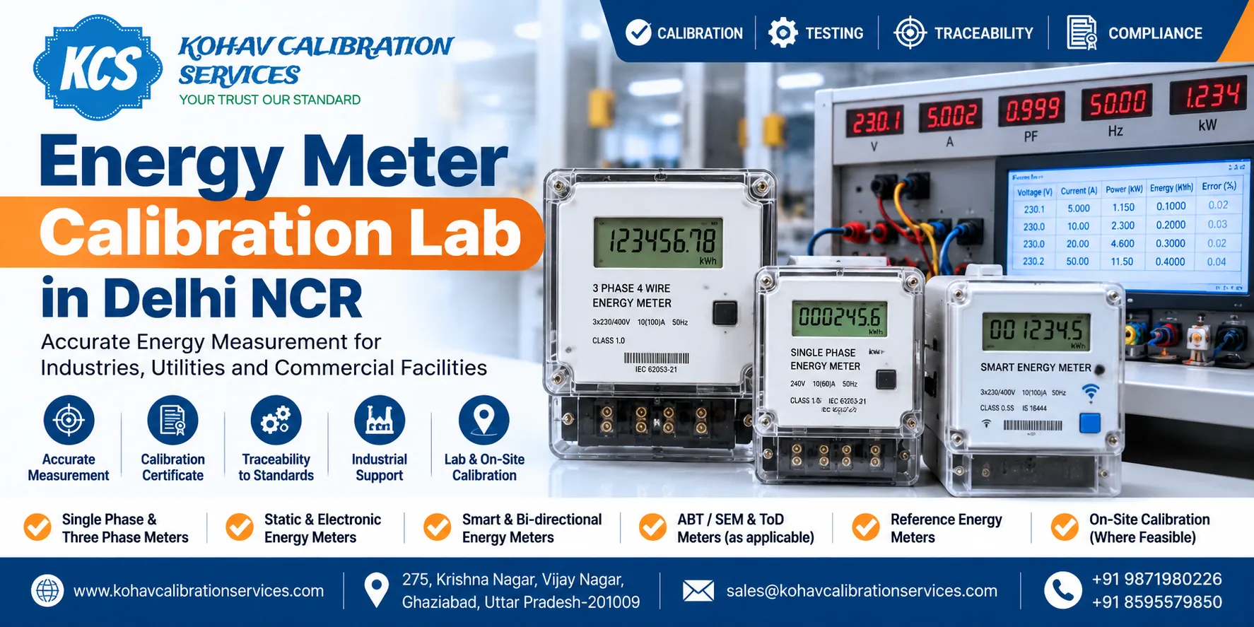 Energy Meter Calibration Lab in Delhi NCR