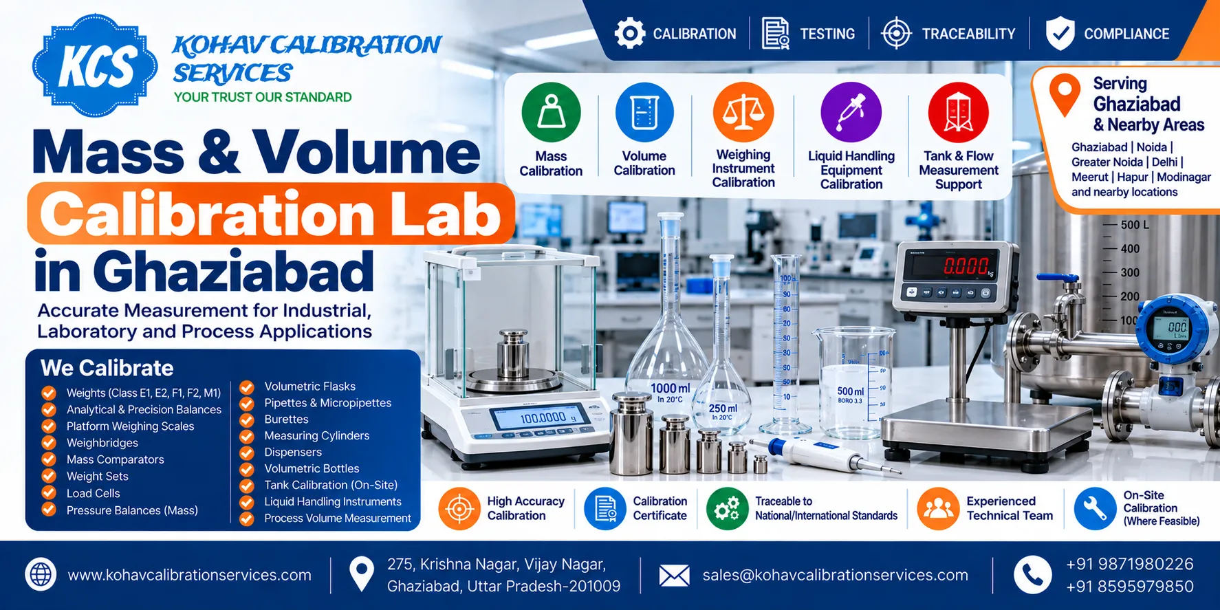Mass & Volume Calibration Lab in Ghaziabad