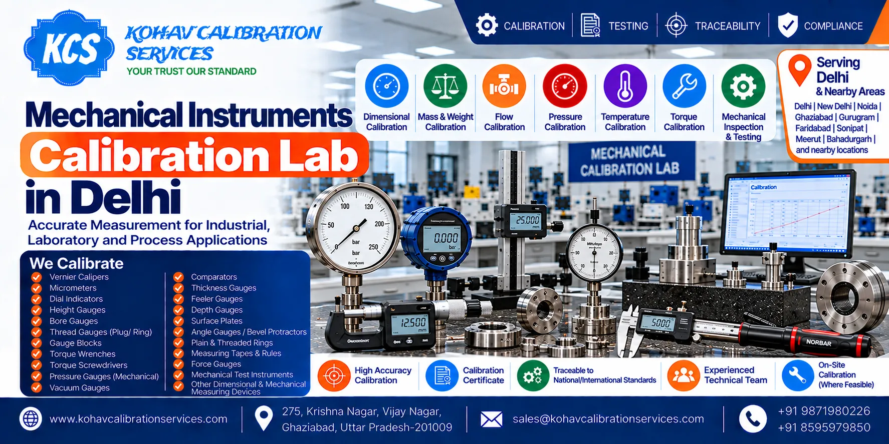 Mechanical Instruments Calibration Lab in Delhi